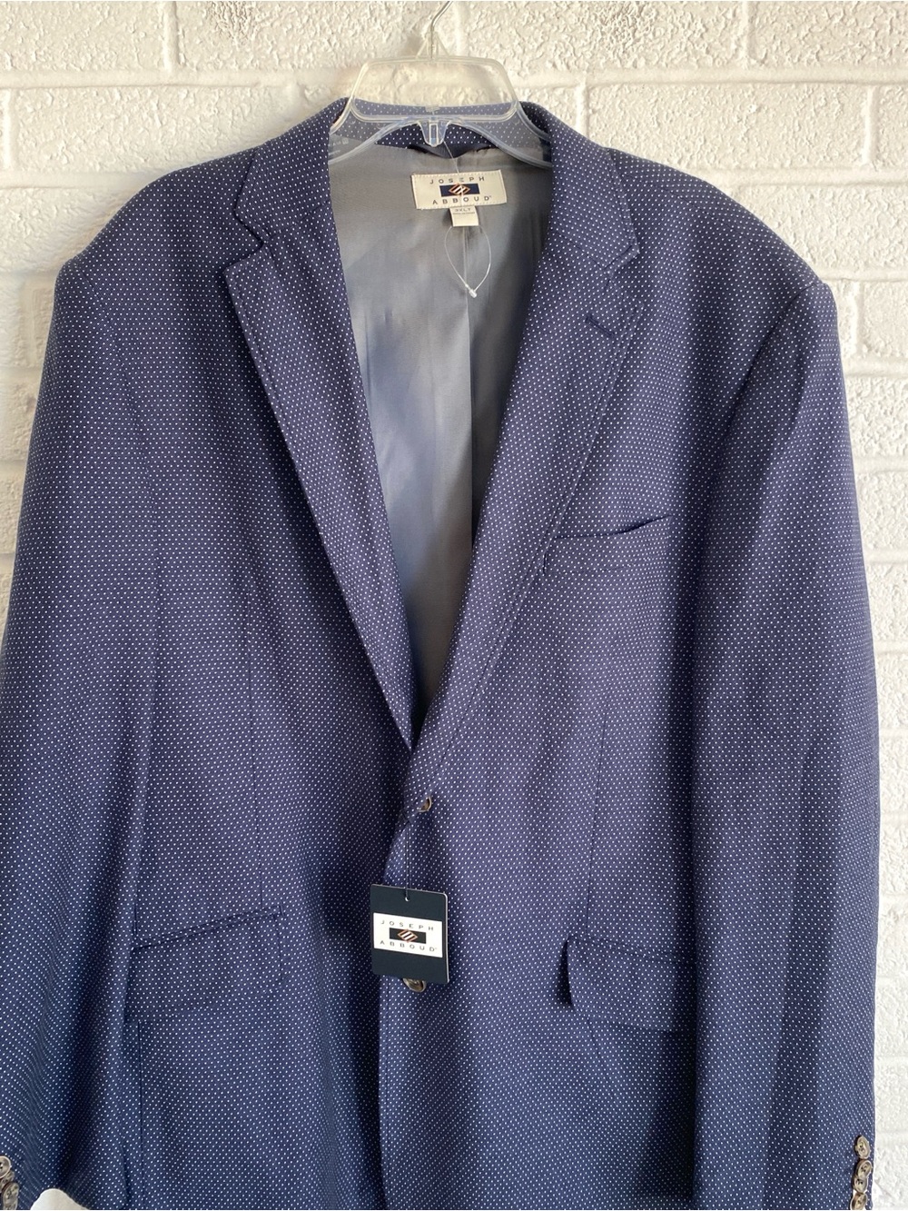 Joseph Abboud Men's Navy Blue Blazer Sports Coat Cotton Summer Classic 3XLT Dots